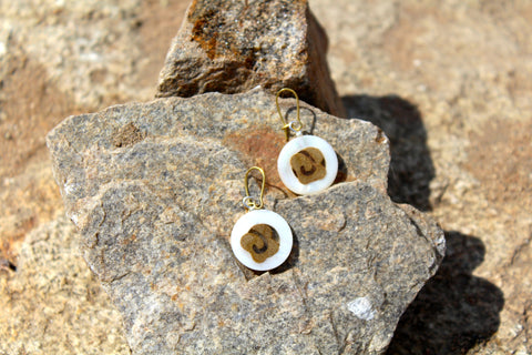 Mother of Pearl Earrings, spirals, spiritual adornments to enhance your continuous beauty.