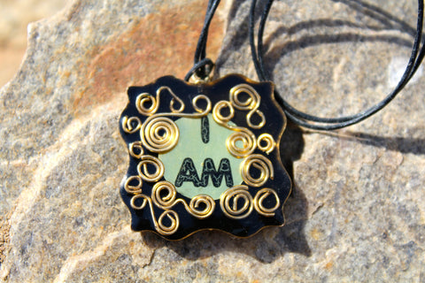 "I AM" Spirals Charm