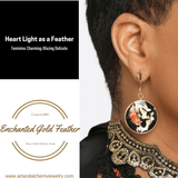 Enchanted Gold Feather Earrings